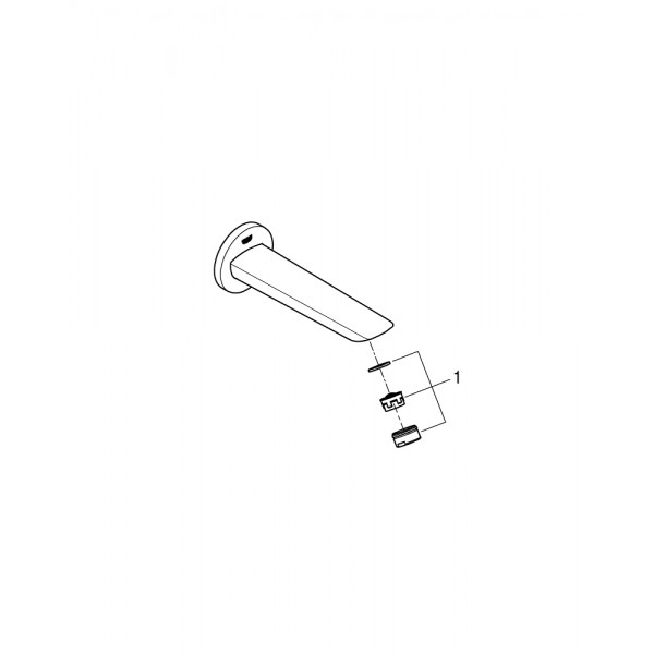 Излив для ванны скрытого монтажа BauCosmopolitan New Grohe 13255001 Излив для ванны скрытого монтажа BauCosmopolitan New Grohe 13255001