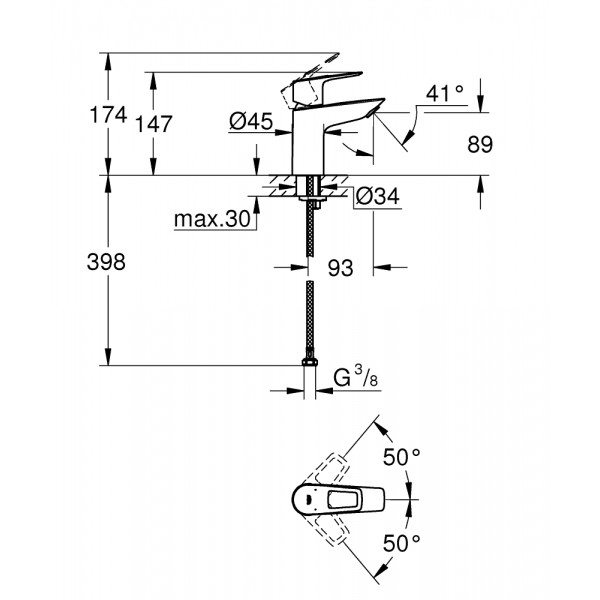 Смеситель для умывальника   Grohe BauLoop New 23337001 Смеситель для умывальника   Grohe BauLoop New 23337001