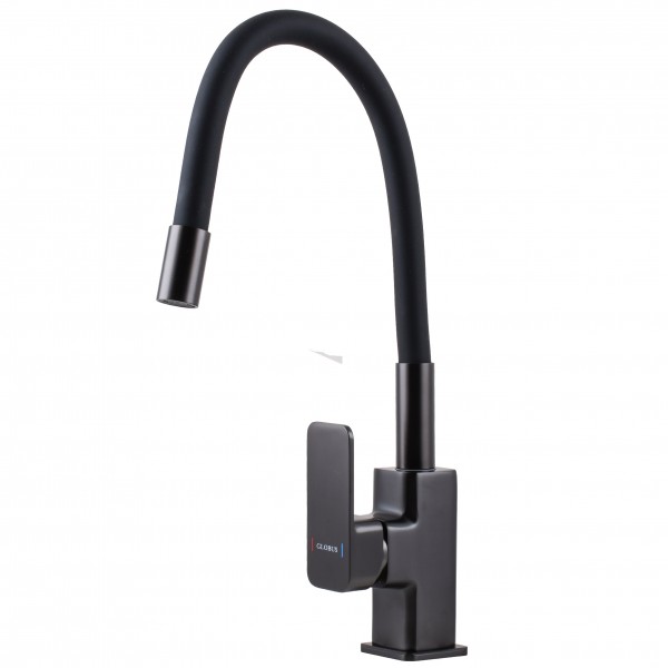 Смеситель для кухни Globus Lux Milano GLM-203LR-11-GRAPHITE Однорычажный Гибкий