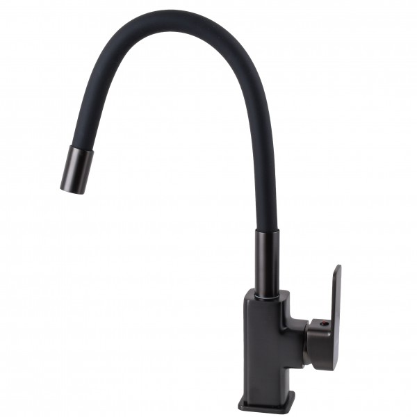 Смеситель для кухни Globus Lux Milano GLM-203LR-11-GRAPHITE Однорычажный Гибкий