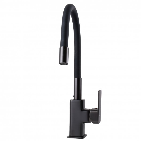 Смеситель для кухни Globus Lux Milano GLM-203LR-11-GRAPHITE Однорычажный Гибкий