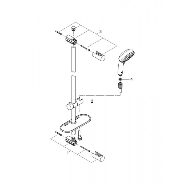 Душова штанга Grohe Vitalio Comfort 26098000