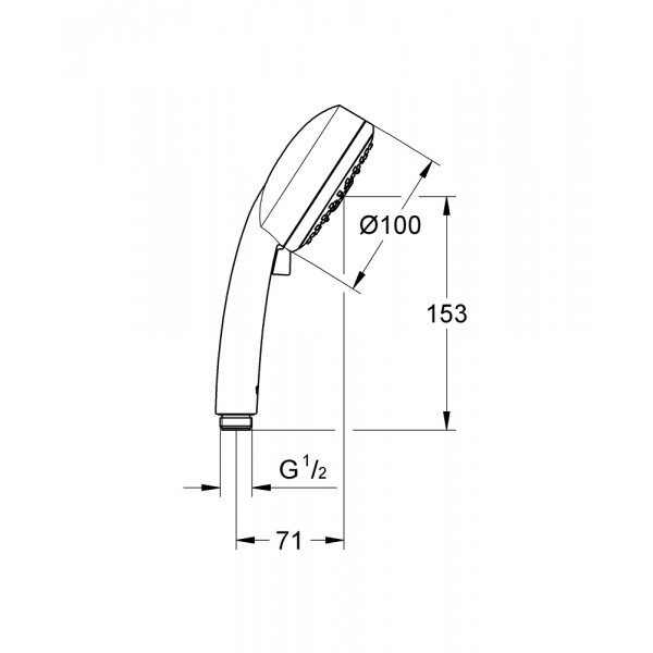 Ручная лейка для душа Grohe Vitalio Comfort 26094000 хром