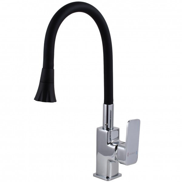 Смеситель для кухни Globus Lux Milano GLM-0203LA-B01 Однорычажный Гибкий
