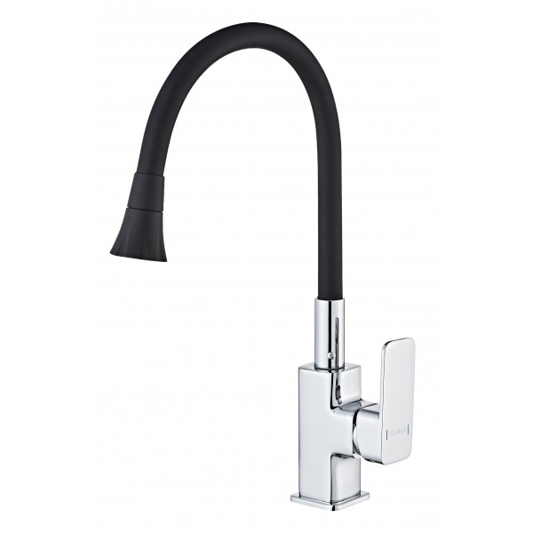 Смеситель для кухни Globus Lux Milano GLM-0203LA-B01 Однорычажный Гибкий