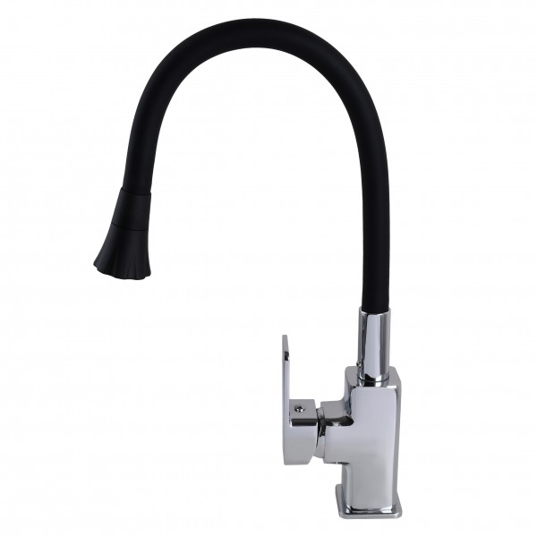 Смеситель для кухни Globus Lux Milano GLM-0203LA-B01 Однорычажный Гибкий