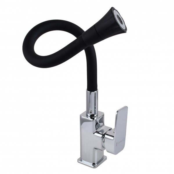 Смеситель для кухни Globus Lux Milano GLM-0203LA-B01 Однорычажный Гибкий