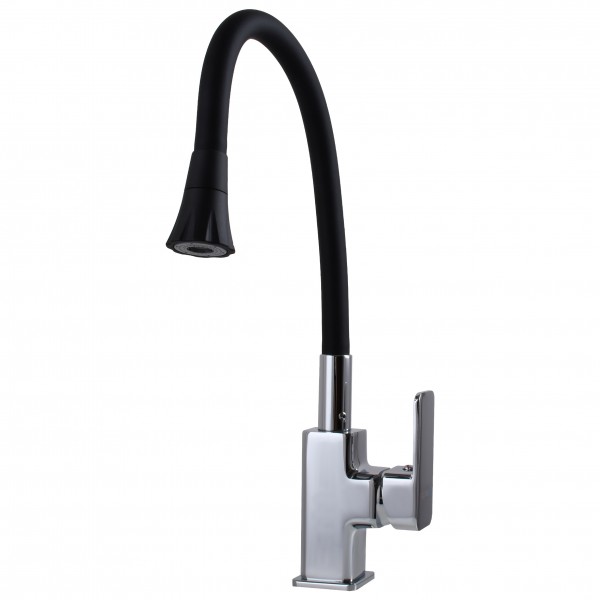 Смеситель для кухни Globus Lux Milano GLM-0203LA-B01 Однорычажный Гибкий