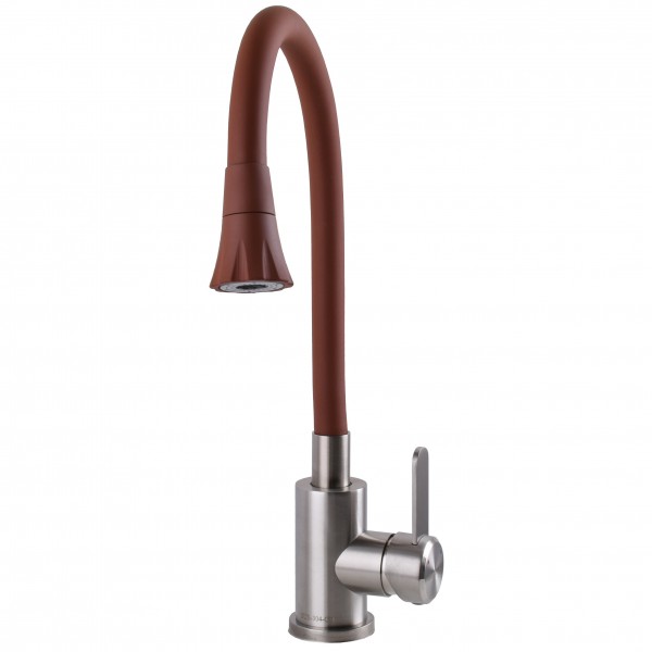 Смеситель для кухни Globus Lux WIEN SBT2-203SA-R10 Однорычажный Гибкий