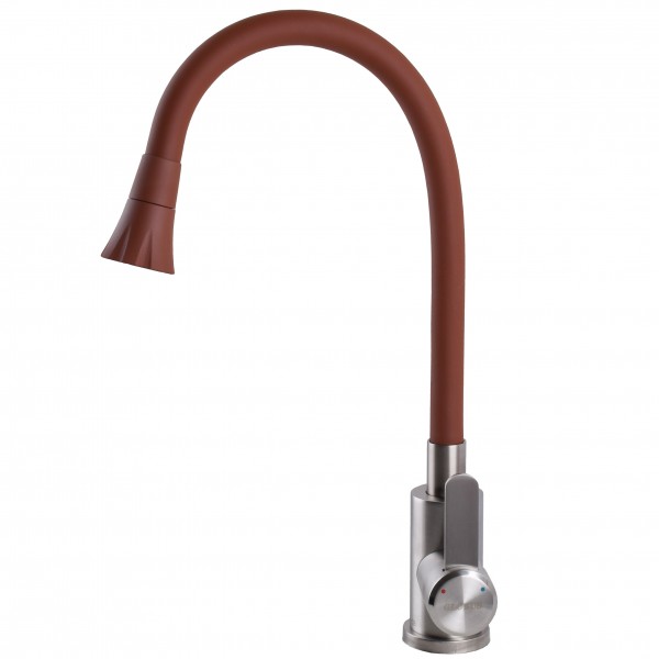 Смеситель для кухни Globus Lux WIEN SBT2-203SA-R10 Однорычажный Гибкий