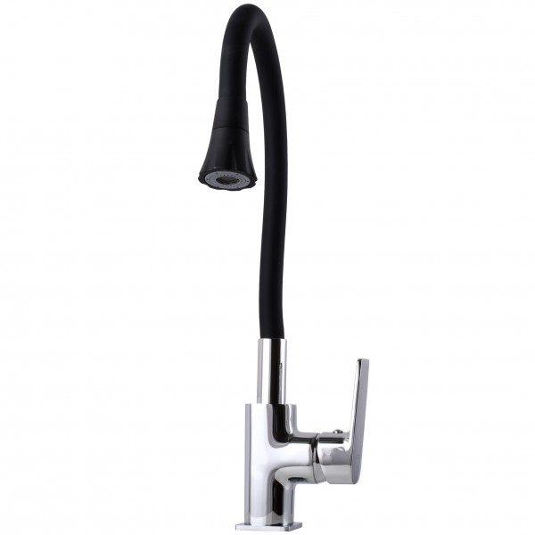 Смеситель для кухни Globus Lux BONN GLB-0203SA-B01 Однорычажный Гибкий