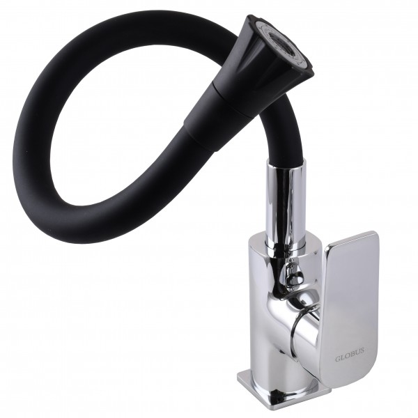 Смеситель для кухни Globus Lux BONN GLB-0203SA-B01 Однорычажный Гибкий