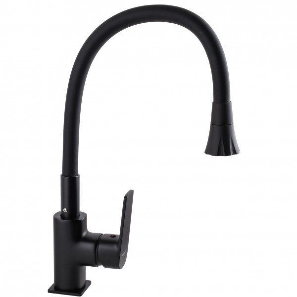 Смеситель для кухни Globus Lux BONN GLB-0203SA-BB-B01 Однорычажный Гибкий