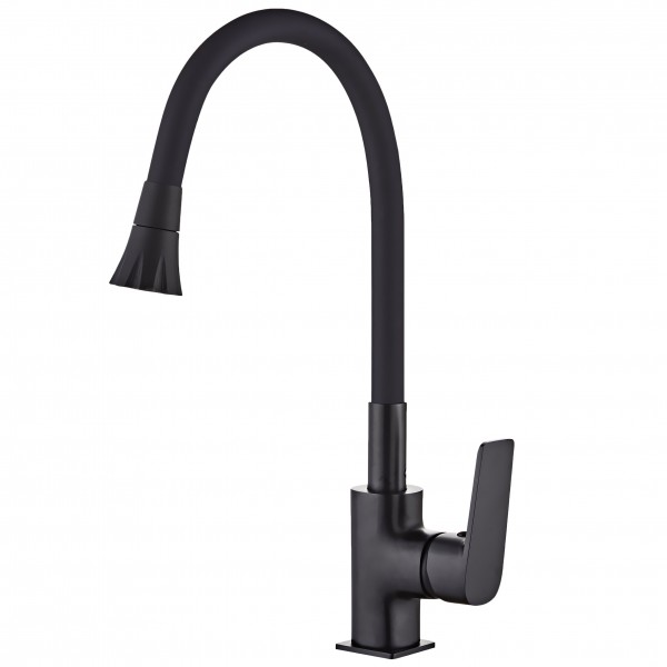 Смеситель для кухни Globus Lux BONN GLB-0203SA-BB-B01 Однорычажный Гибкий
