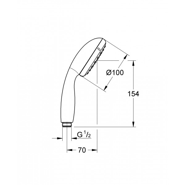 Ручна лійка для душу Grohe Vitalio Go 26189000 хром