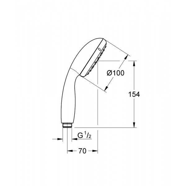 Ручна лійка для душу Grohe Vitalio Go 26189000 хром