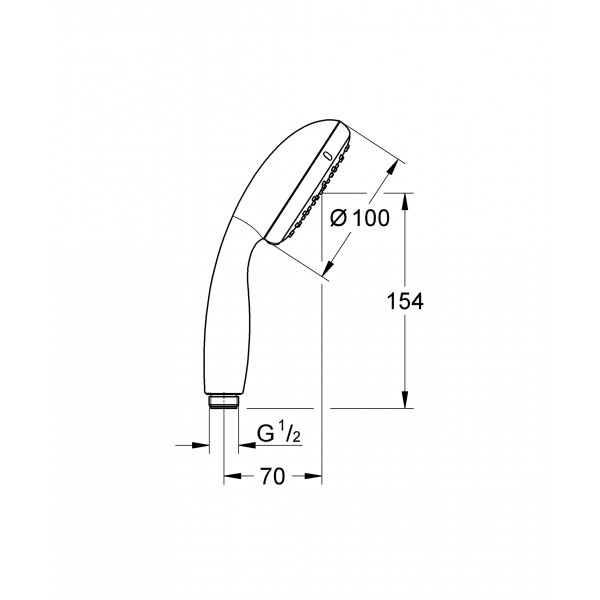 Ручная лейка для душа Grohe Vitalio Go 26542000 хром Ручная лейка для душа Grohe Vitalio Go 26542000 хром