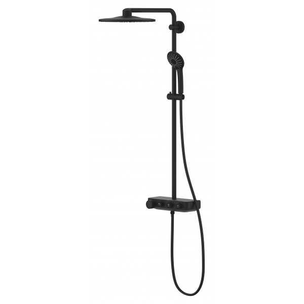 Душевая система с термостатом настенного монтажа чёрный Grohe Euphoria SmartControl 22120KF0