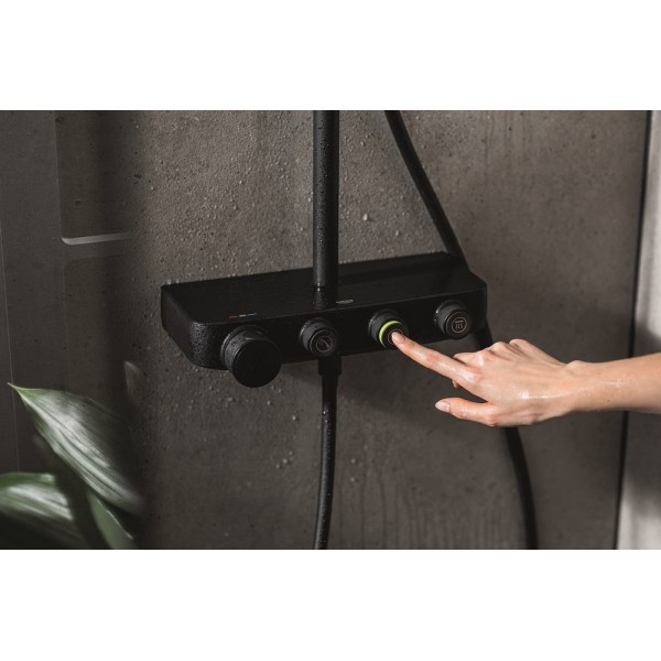 Душевая система с термостатом настенного монтажа чёрный Grohe Euphoria SmartControl 22120KF0