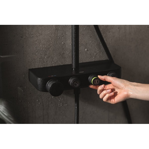 Душевая система с термостатом настенного монтажа чёрный Grohe Euphoria SmartControl 22120KF0