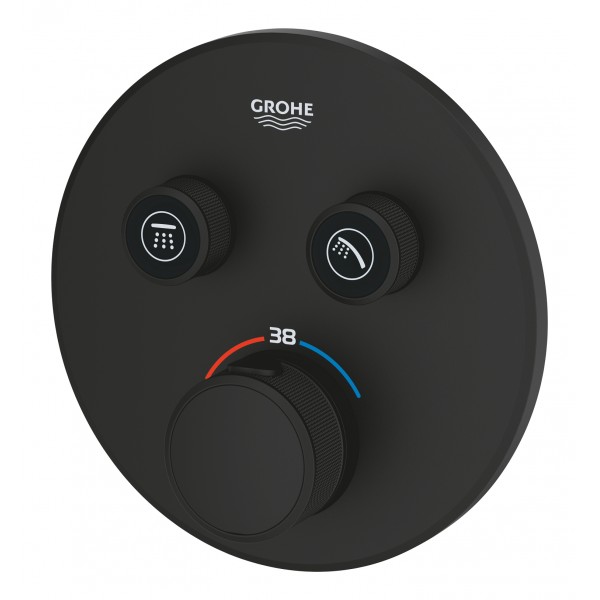 Змішувач для душу термостатичний прихованого монтажу на 2 виходи Grohe Grohtherm SmartControl 29507KF0
