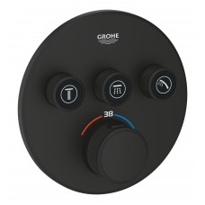 Змішувач для душу термостатичний прихованого монтажу на 3 виходи Grohe Grohtherm SmartControl 29508KF0 Чорний