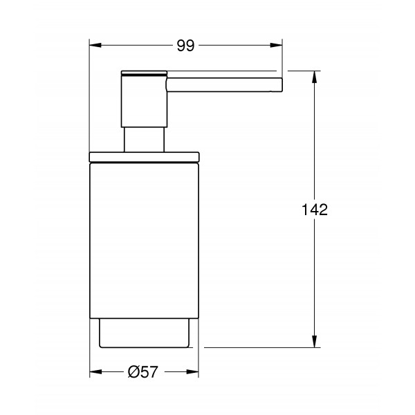Дозатор для рідкого мила чорний Grohe Selection 41218KF0