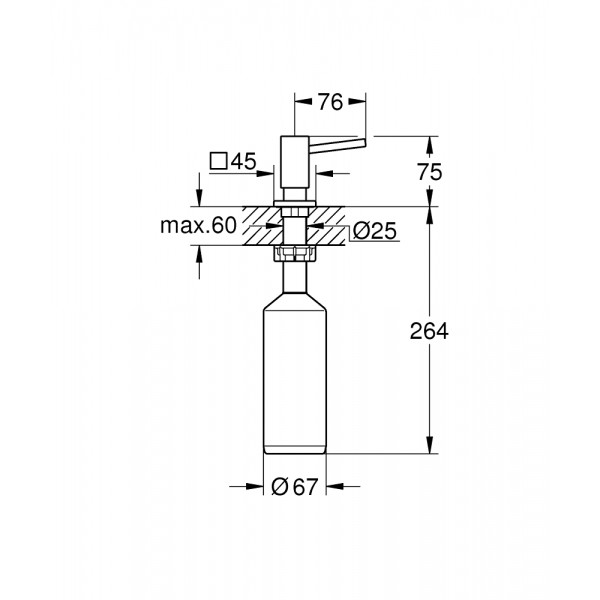Дозатор жидкого мыла Cubic (40649000)