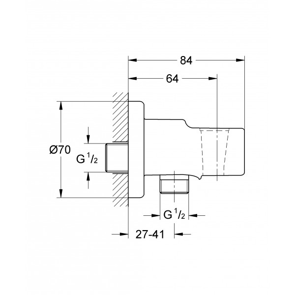 Шлангове підключення з тримачем для душу Grohe Relexa 286282431