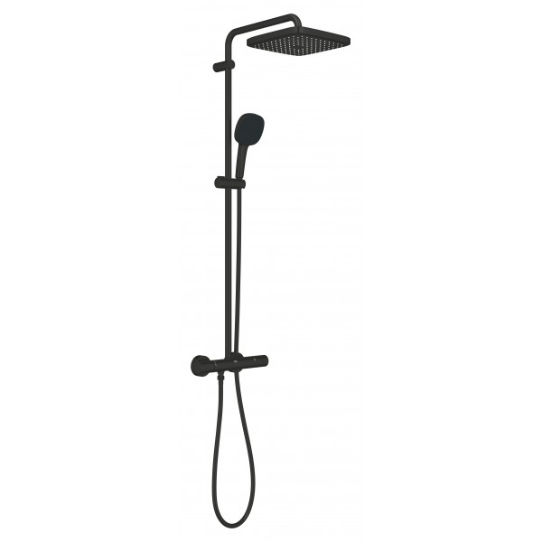 Душевая система с термостатом черная Grohe Tempesta System 250 Cube 266892431