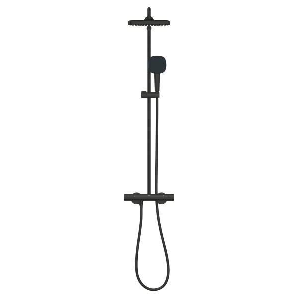 Душевая система с термостатом черная Grohe Tempesta System 250 Cube 266892431