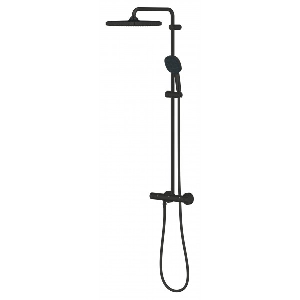 Душевая система с термостатом черная Grohe Tempesta System 250 Cube 266892431