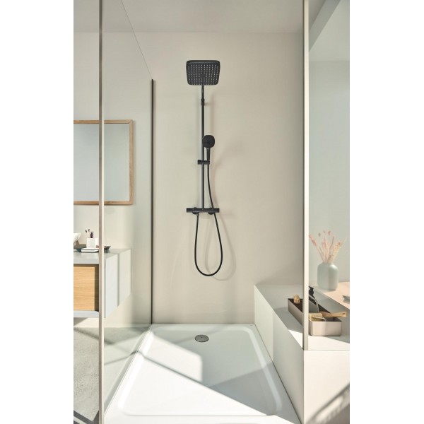 Душевая система с термостатом черная Grohe Tempesta System 250 Cube 266892431