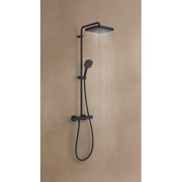 Душевая система с термостатом черная Grohe Tempesta System 250 Cube 266892431