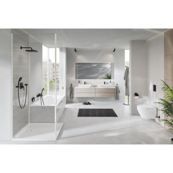 Смеситель для раковины высокий черный Grohe Cubeo 1017292430