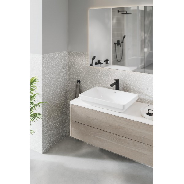 Смеситель для раковины высокий черный Grohe Cubeo 1017292430