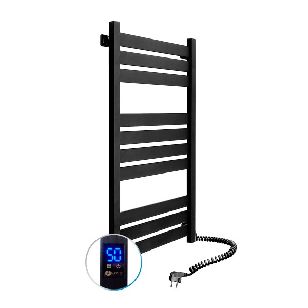 Полотенцесушитель Largo 500х1000 Sensor правый с таймером, черный муар 12-244053-5010