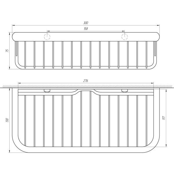 Полка прямая TOPAZ 4101