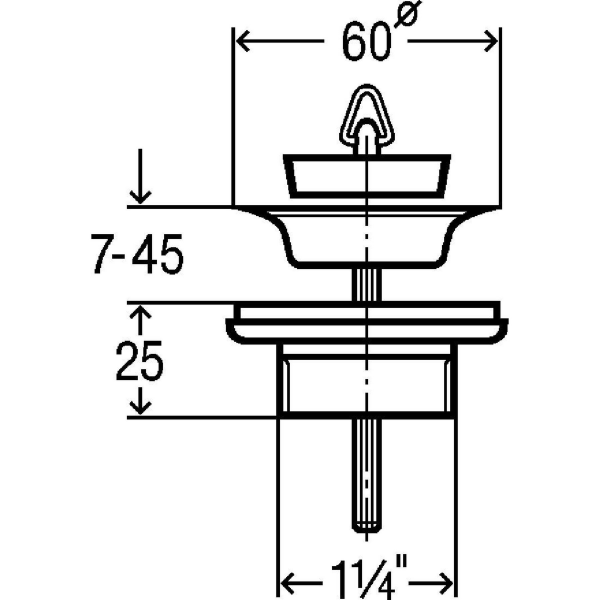 Донный клапан для умывальника 1 1/4" VIEGA 111847 решётка