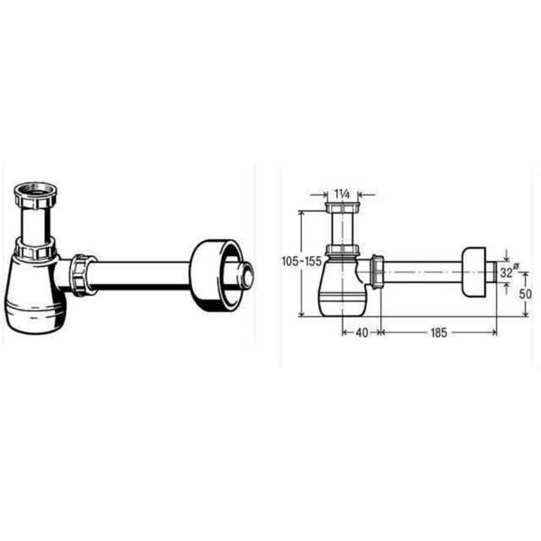Сифон для биде 1 1/4" VIEGA 120337