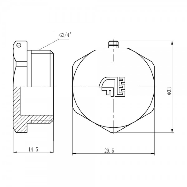 Заглушка SD Forte 3/4" ЗР SF35320