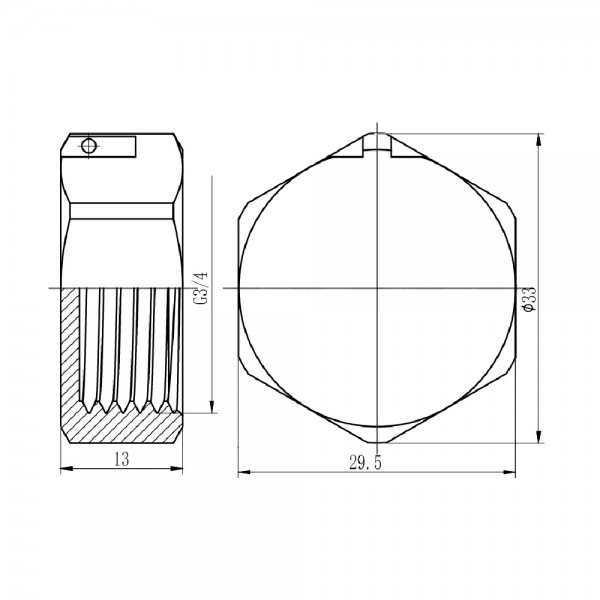 Заглушка SD Forte 3/4" НР хром  SF353H20