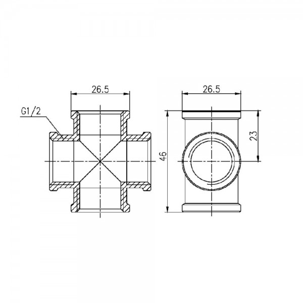 Хрестовина SD Forte 1/2" ВВ SF35415