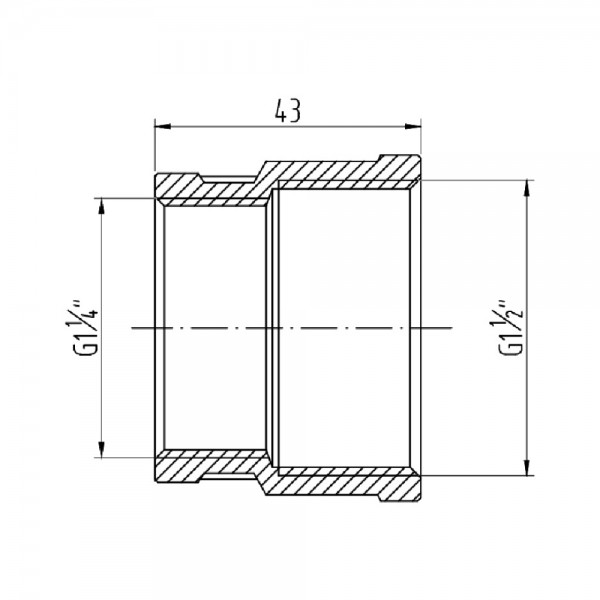Муфта редукційна SD Forte 1" 1/2х1" 1/4 ВВ SF3574032