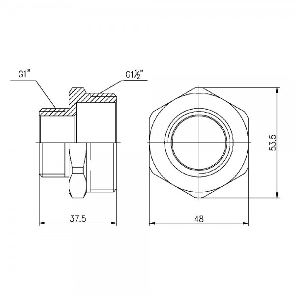 Ниппель редукционный SD Forte 1" 1/2х1" SF3594025
