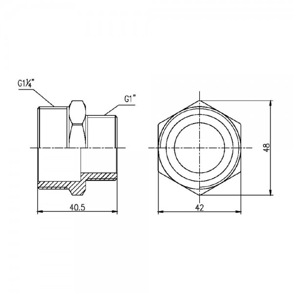 Ниппель редукционный SD Forte 1" 1/4х1" SF3593225