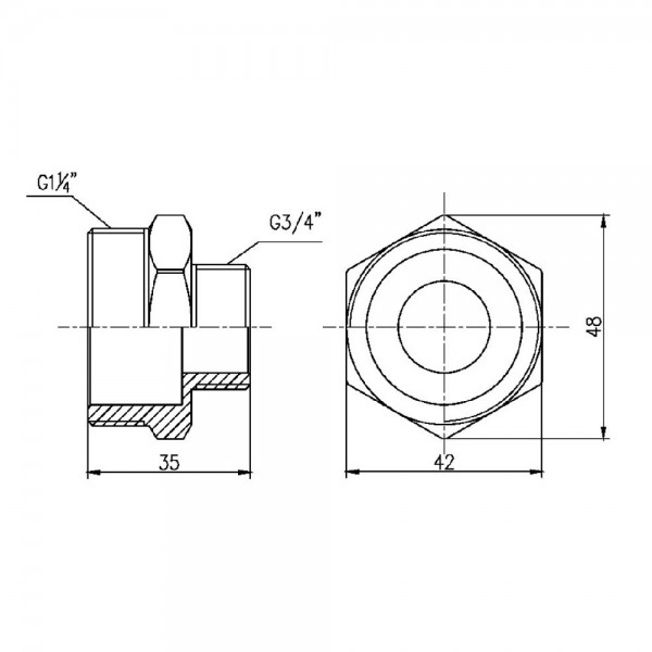 Ніпель редукційний SD Forte 1" 1/4х3/4" SF3593220