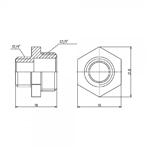 Ниппель редукционный SD Forte 3/8"х1/4" SF35996