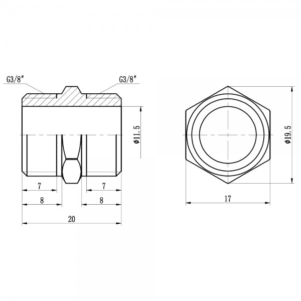 Ниппель SD Forte 3/8" SF3589