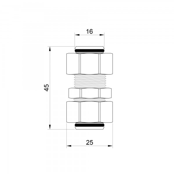 Перехідник обтискний SD Plus 16х16 SD152W1616